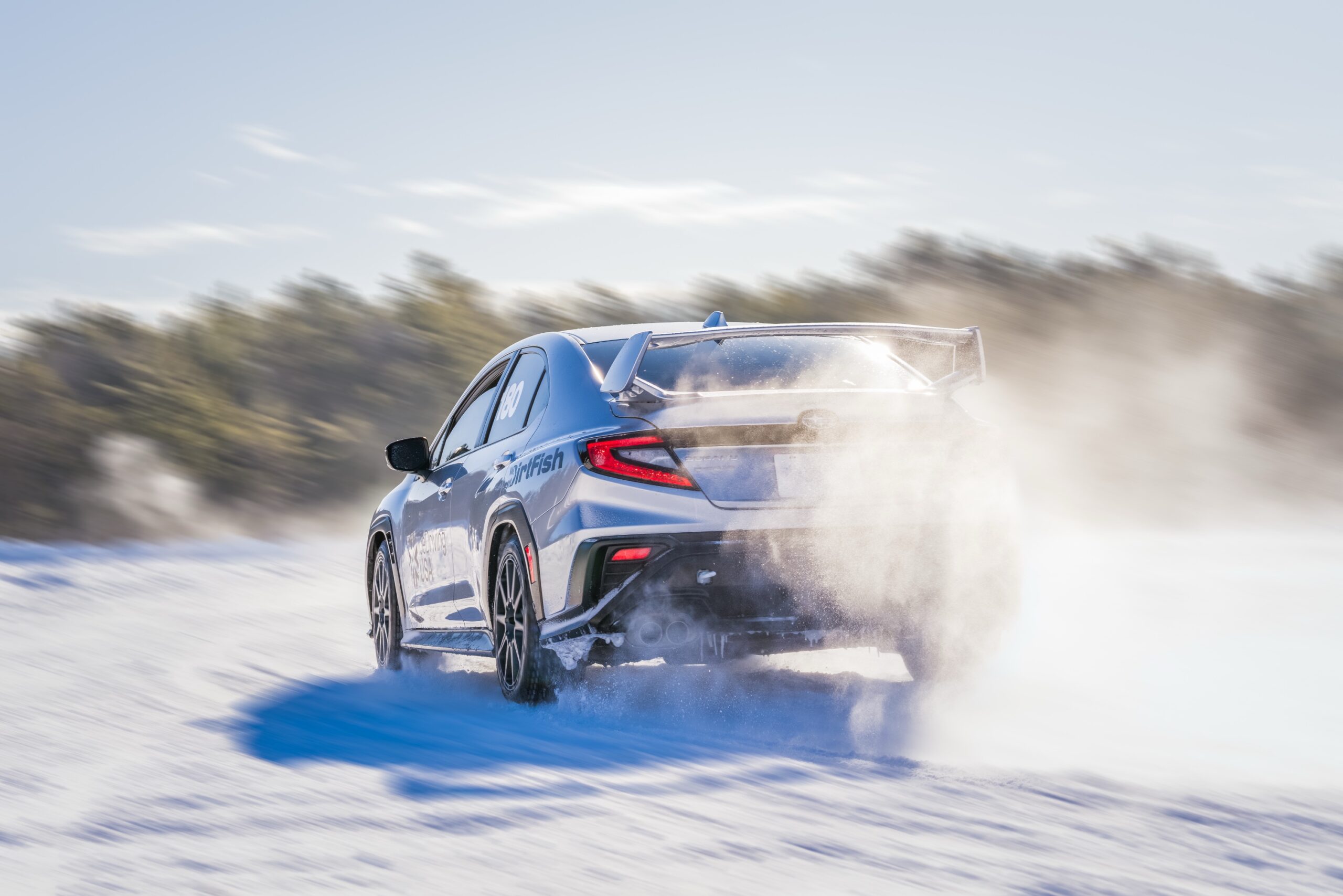 sports cars drifting on ice circuit