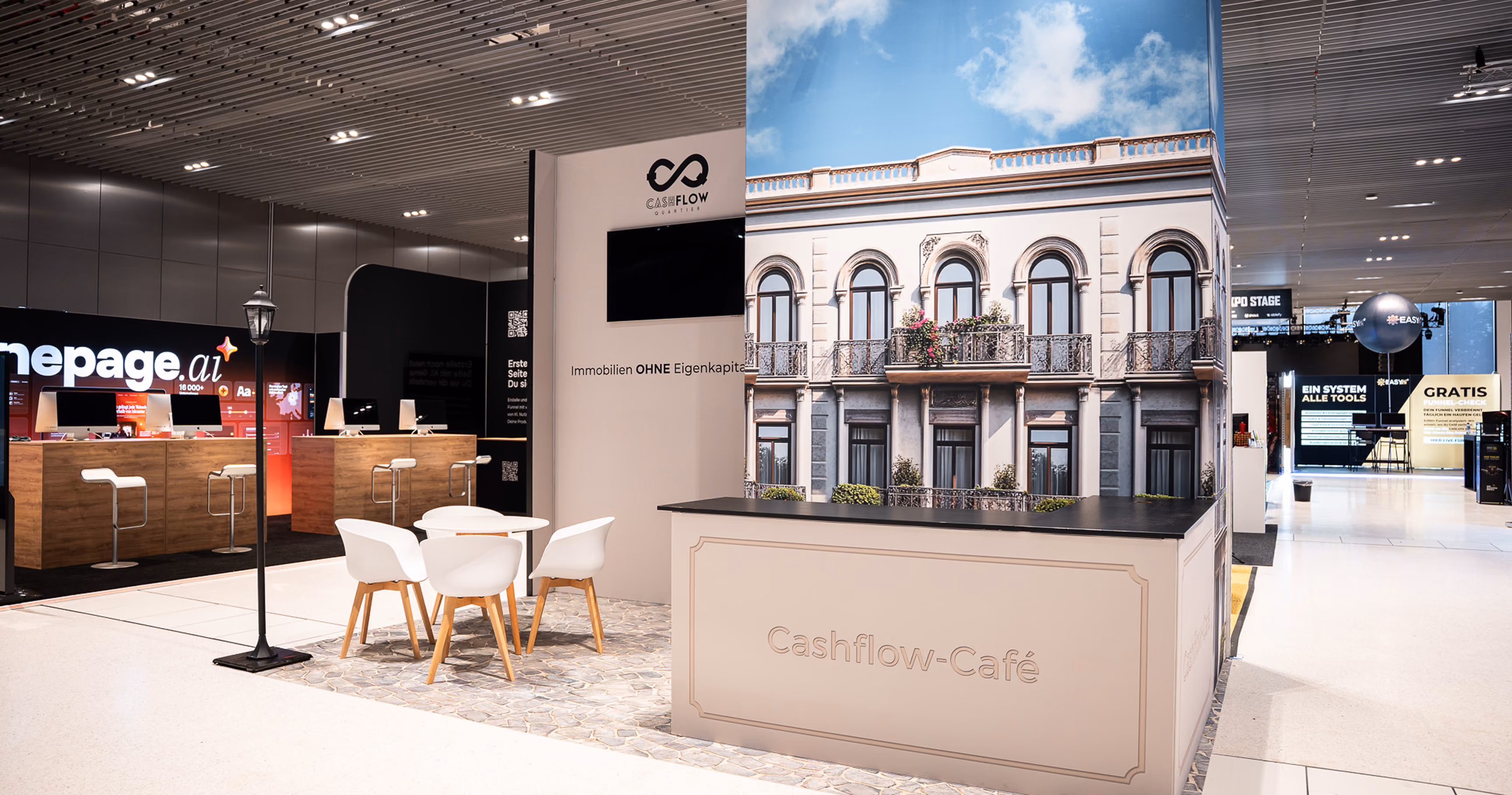 Messestand für Cashflow Quartier