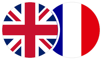 Flags of the United Kingdom and France