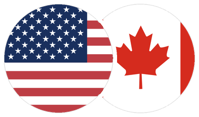 Flags of the United States and Canada