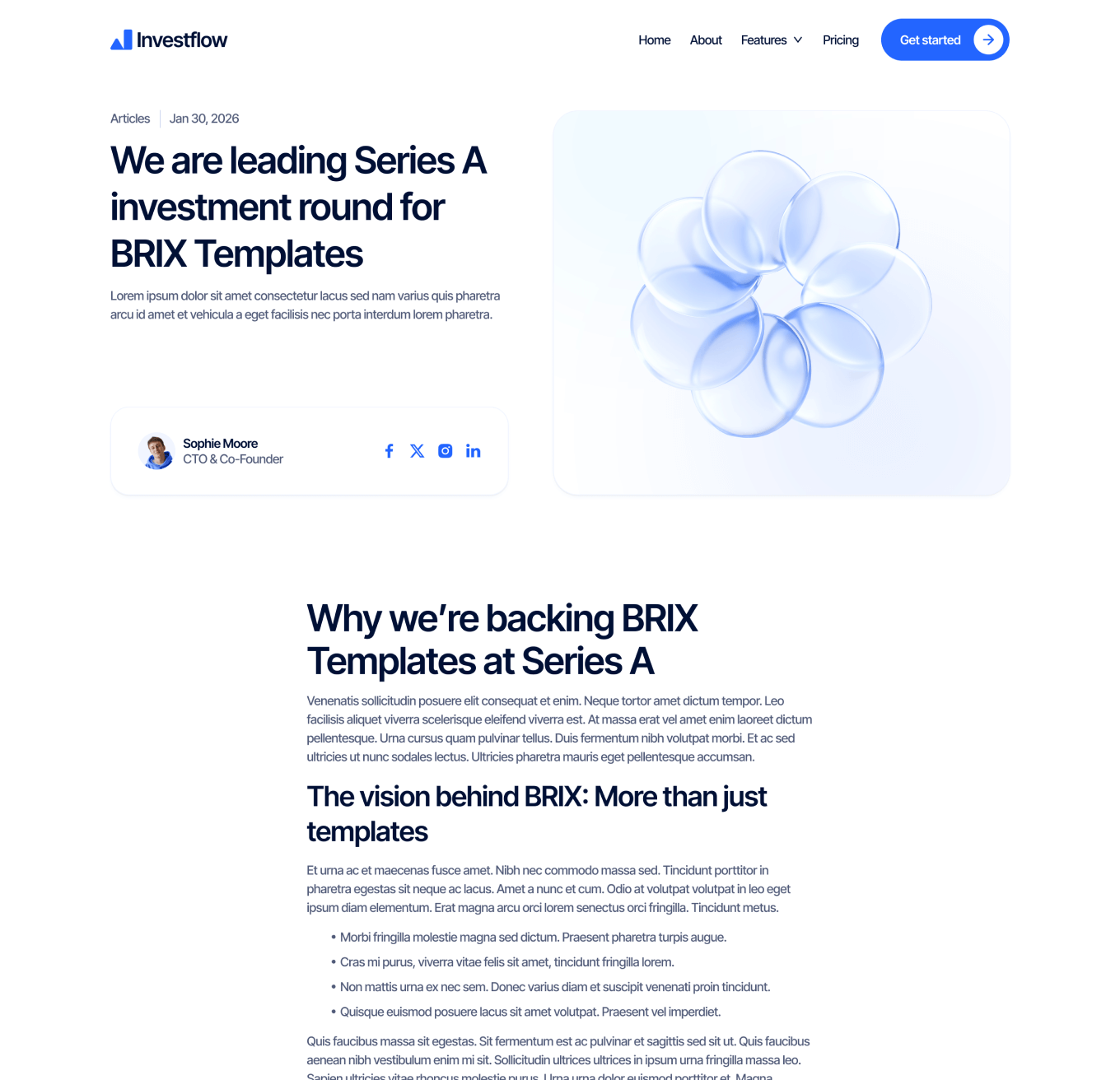 Investflow - Blog Post Page - Investment Firm Webflow Template