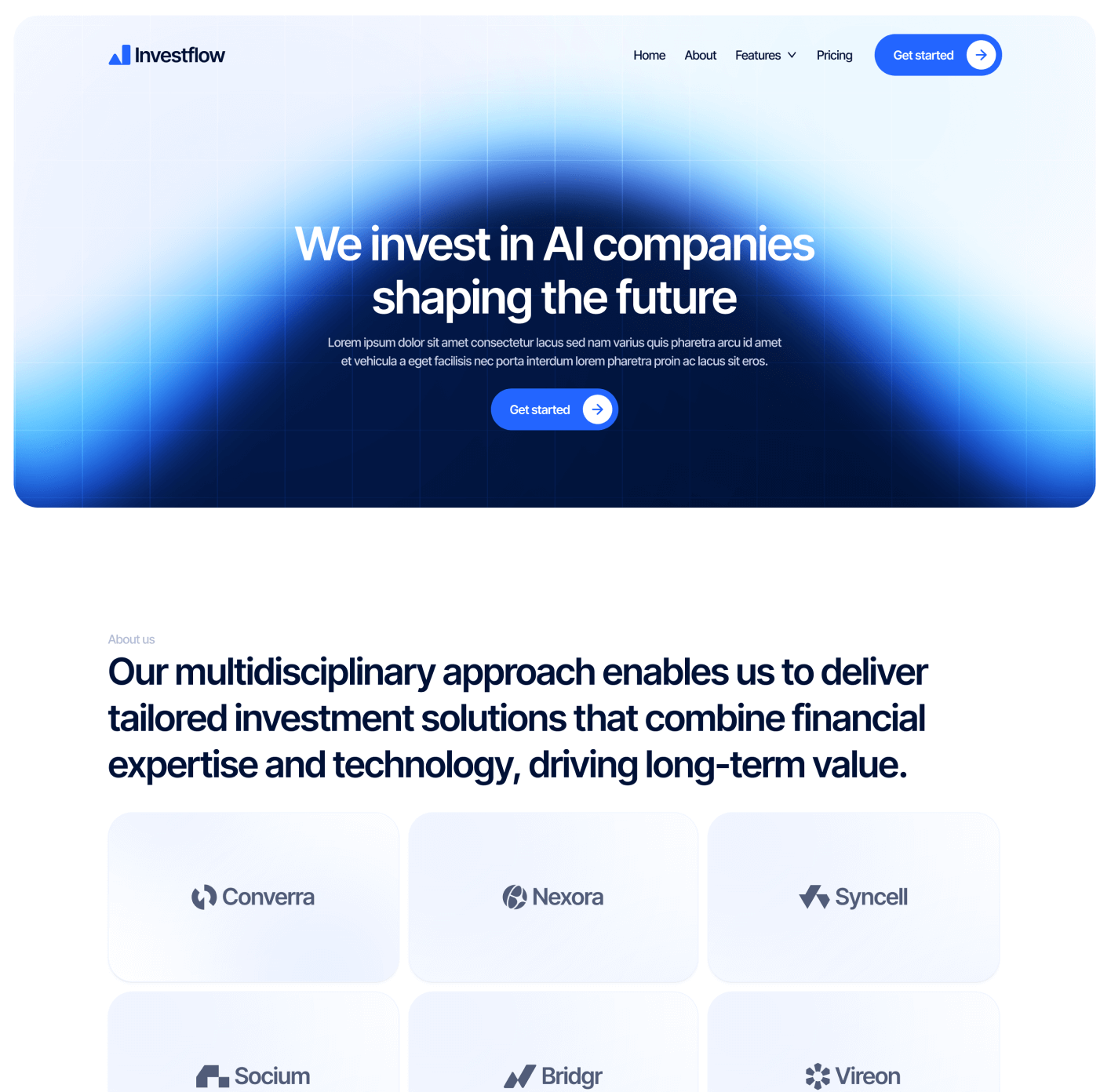 Investflow - Home V3 Page - Investment Firm Webflow Template