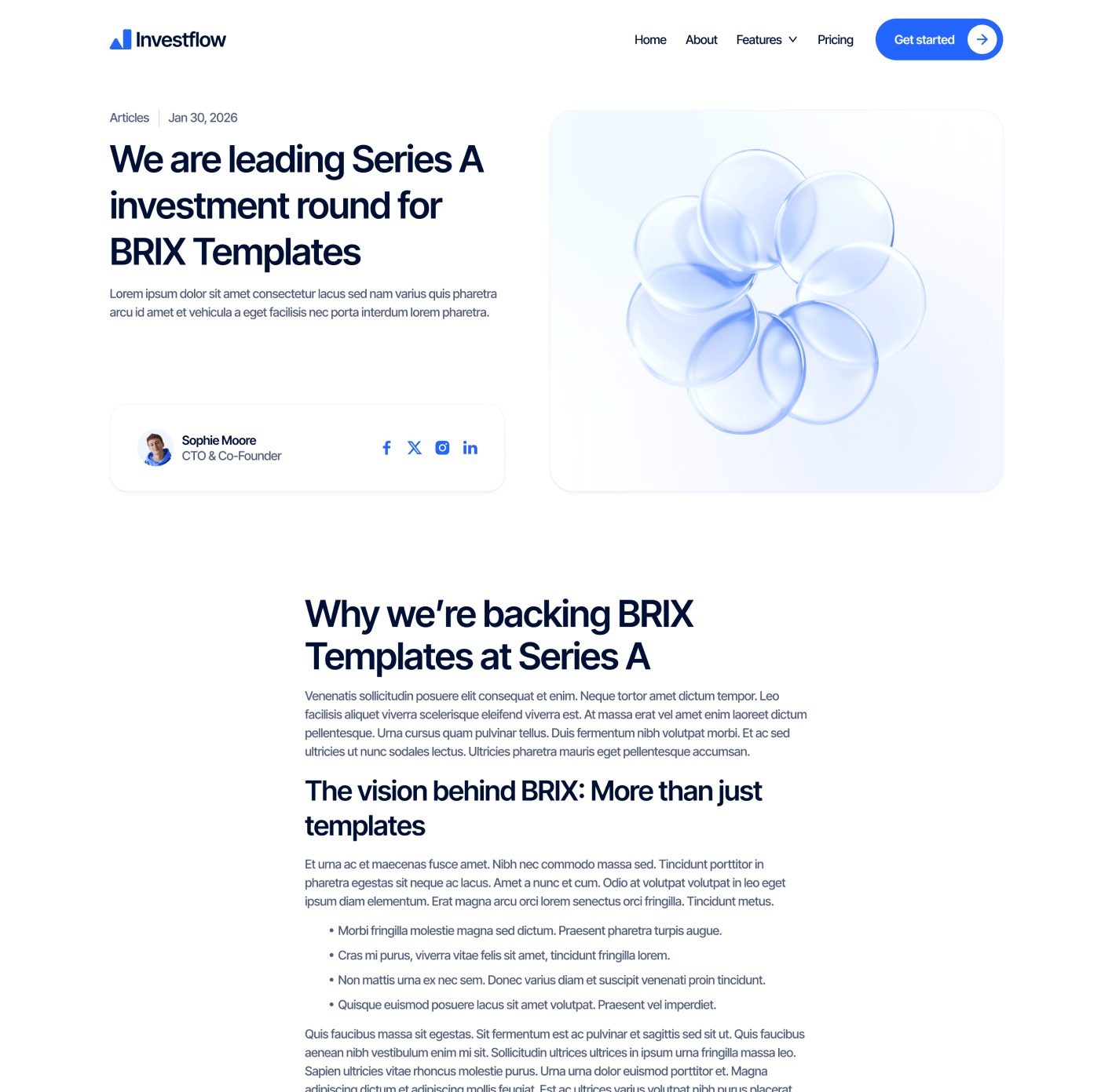 Investflow - Blog Post Page - Investment Firm Webflow Template