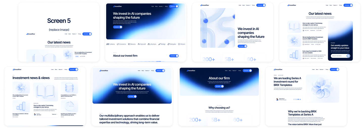 Investflow - Buy Now On Webflow - Investing Firm Webflow Template