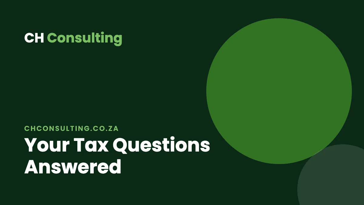CH Consulting blog header reading Your Tax Questions Answered
