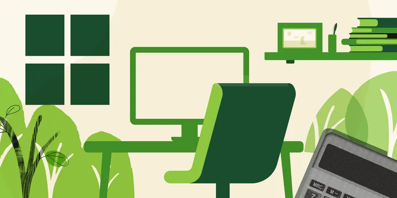 Illustration of a home office desk with a computer showing SARS eFiling
