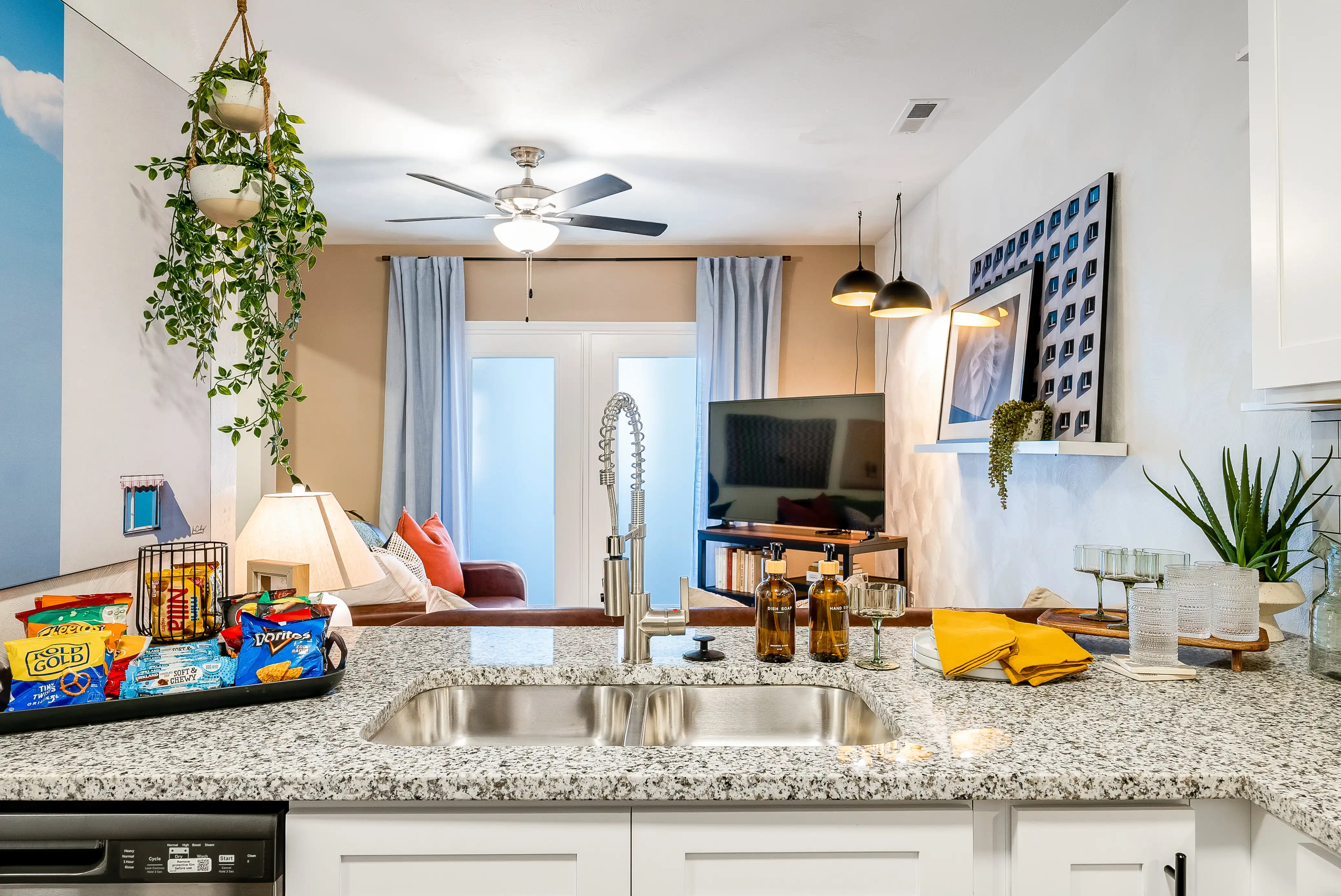 D1 Premium open kitchen and living room at The Hills Southview
