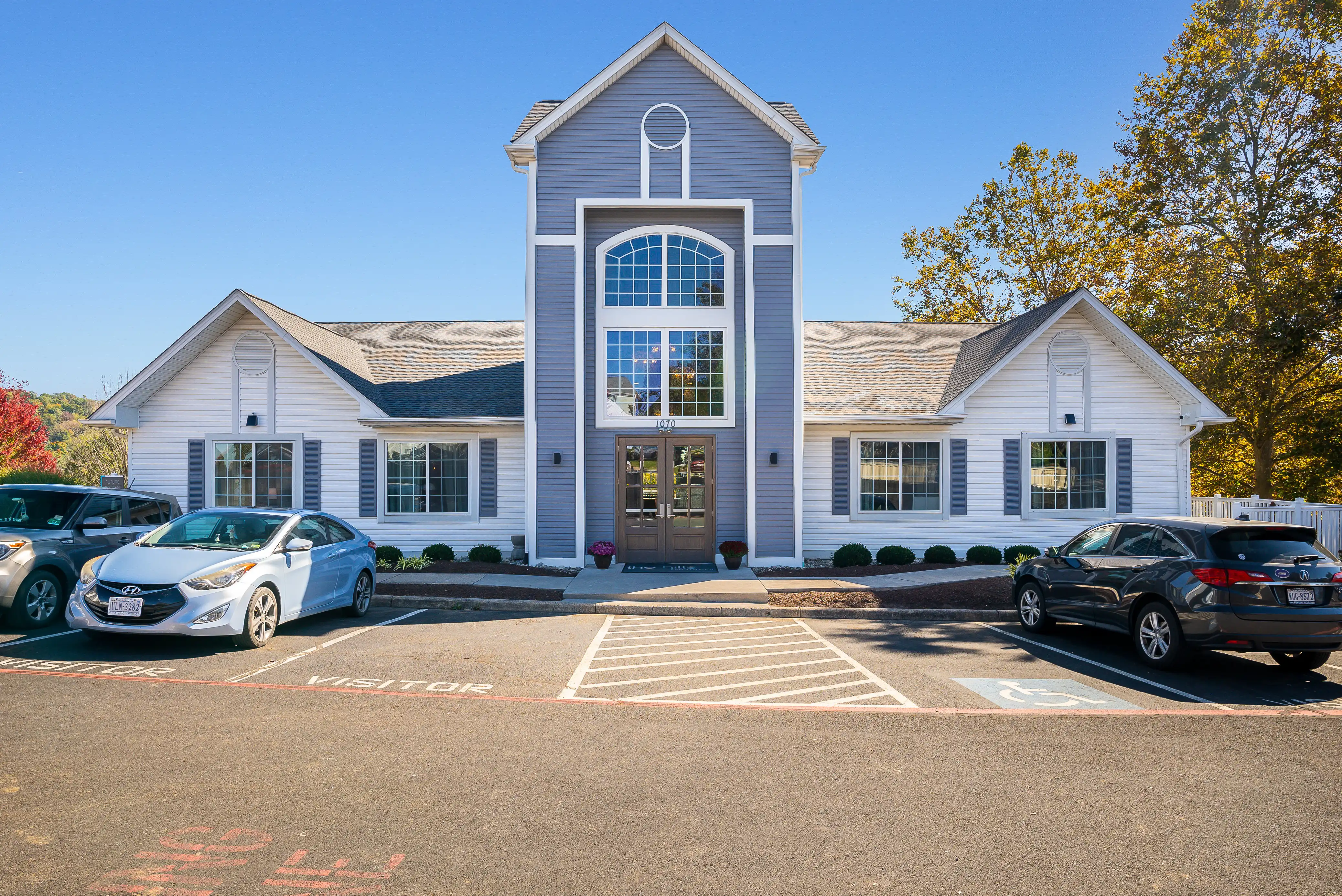 Clubhouse front entrance at The Hills Southview