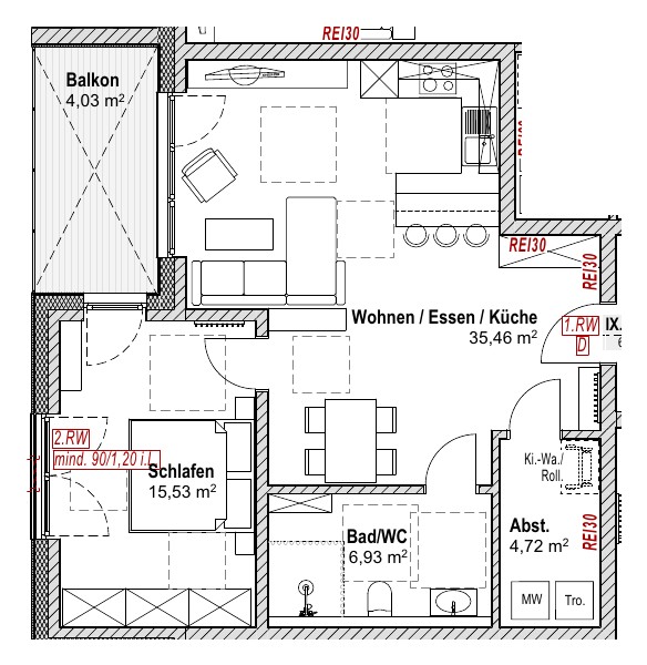 Grundriss Haus 9 · Wohnung 5 – 1. Obergeschoss