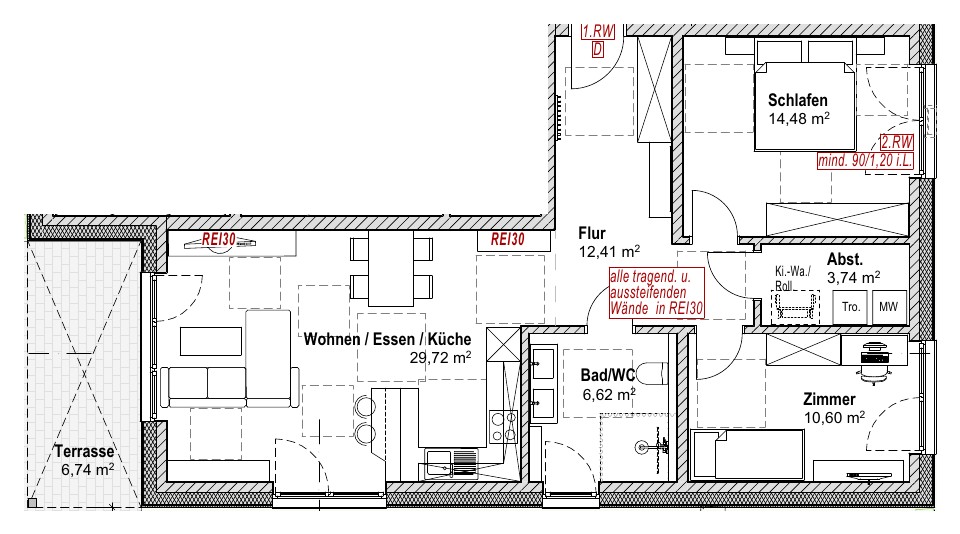 Grundriss Haus 9 · Wohnung 3 – Erdgeschoss