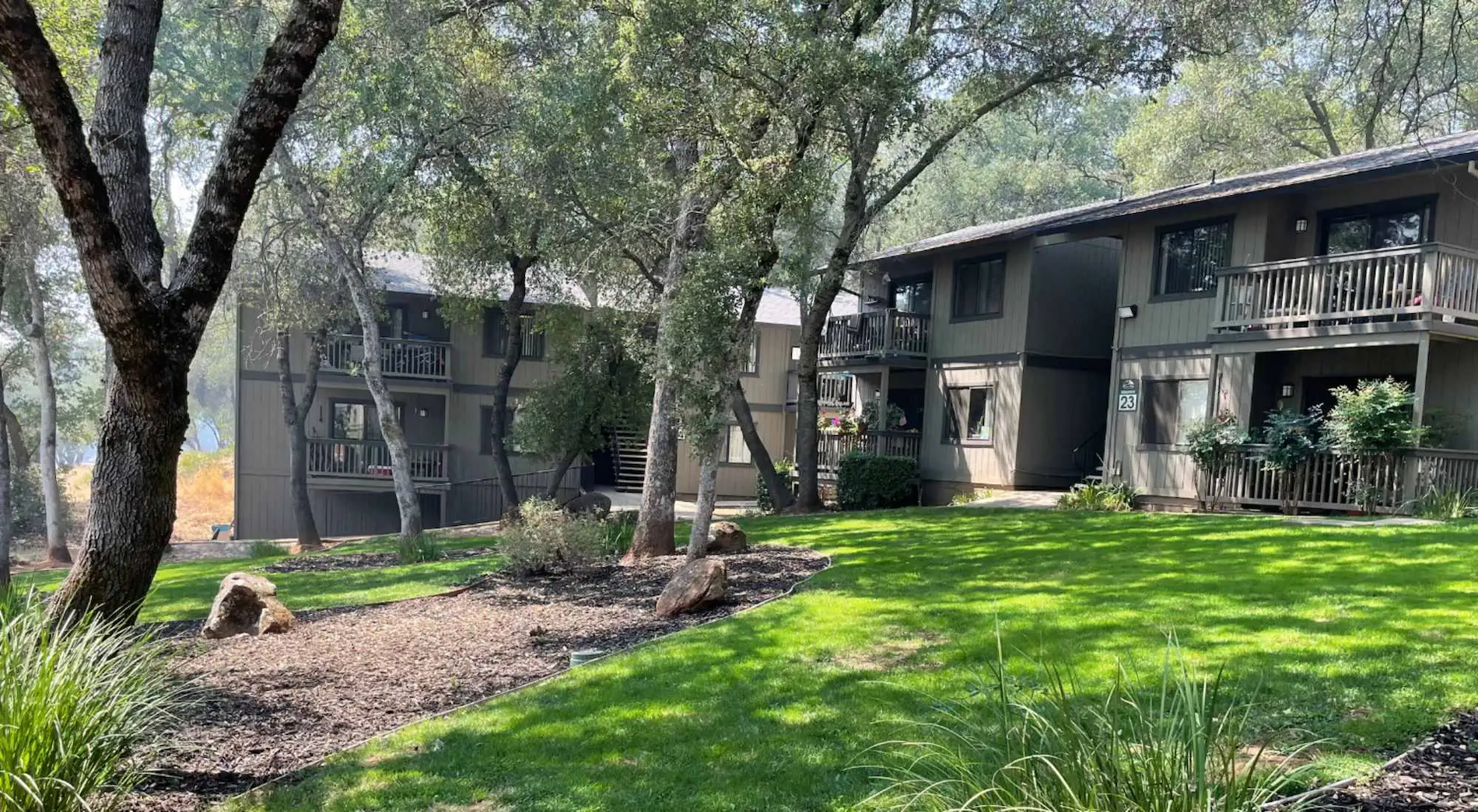 Exterior of apartment building