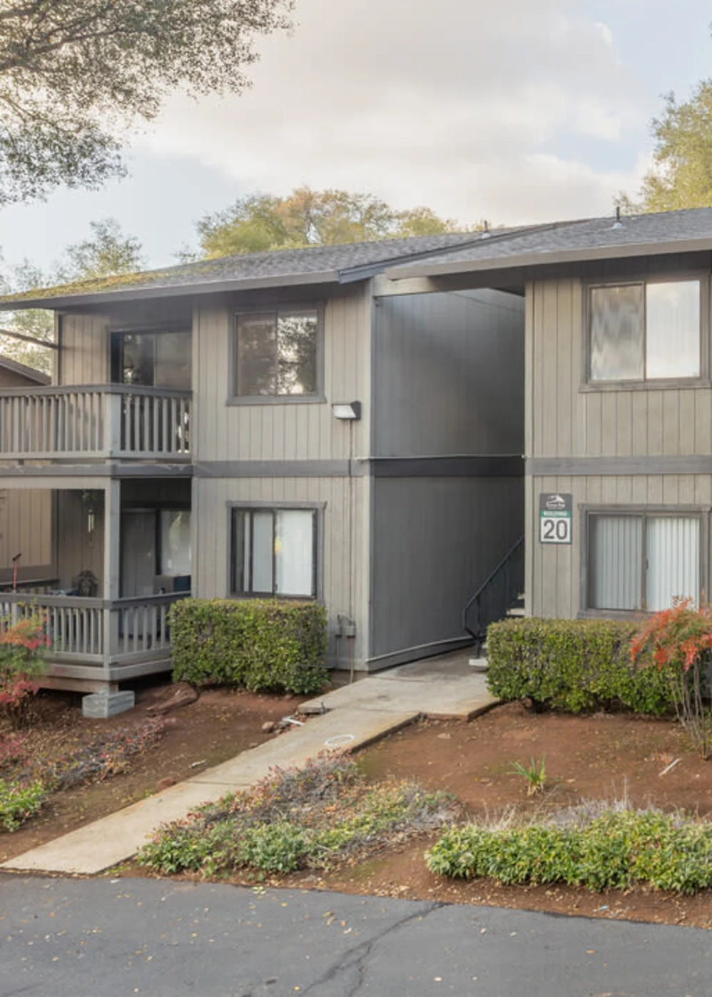 Exterior of apartment building