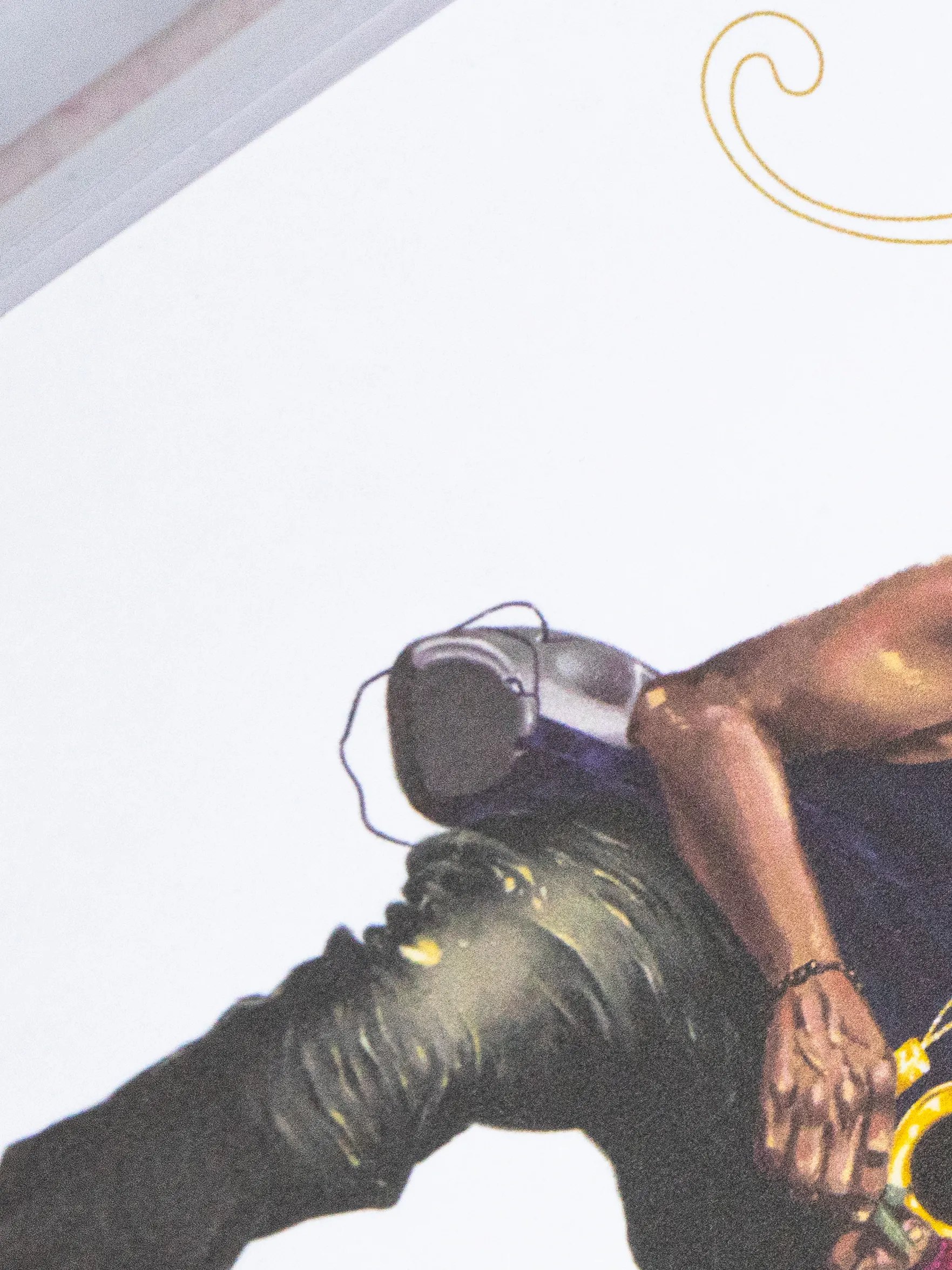 A collaborative illustration on a page edge