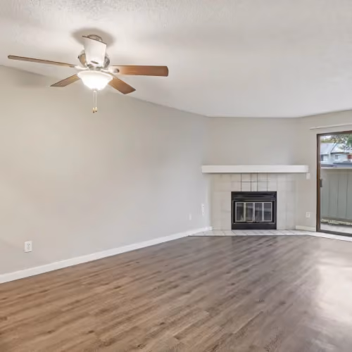 Living room with fireplace