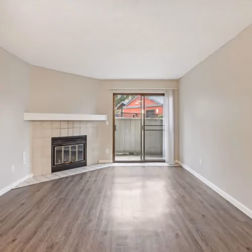 Living room with fireplace