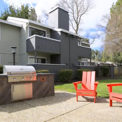 Outdoor BBQ area