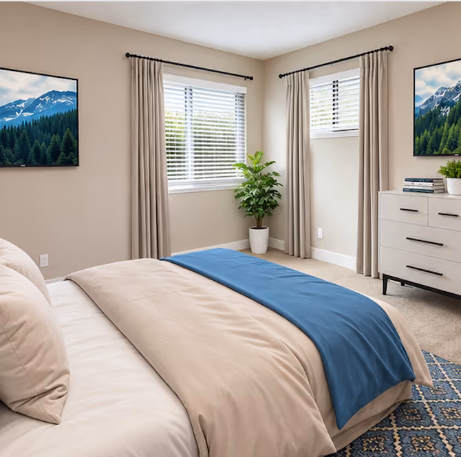 Furnished bedroom