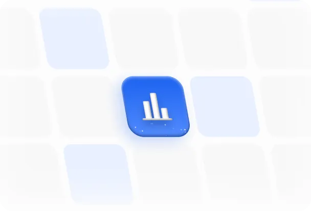 Bar chart icon on a calendar grid