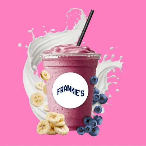 Frankie's blueberry and banana shake