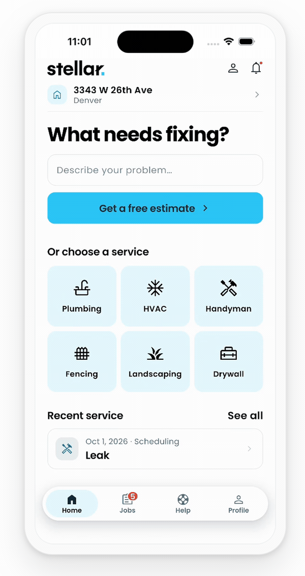 Request a repair in myStellar