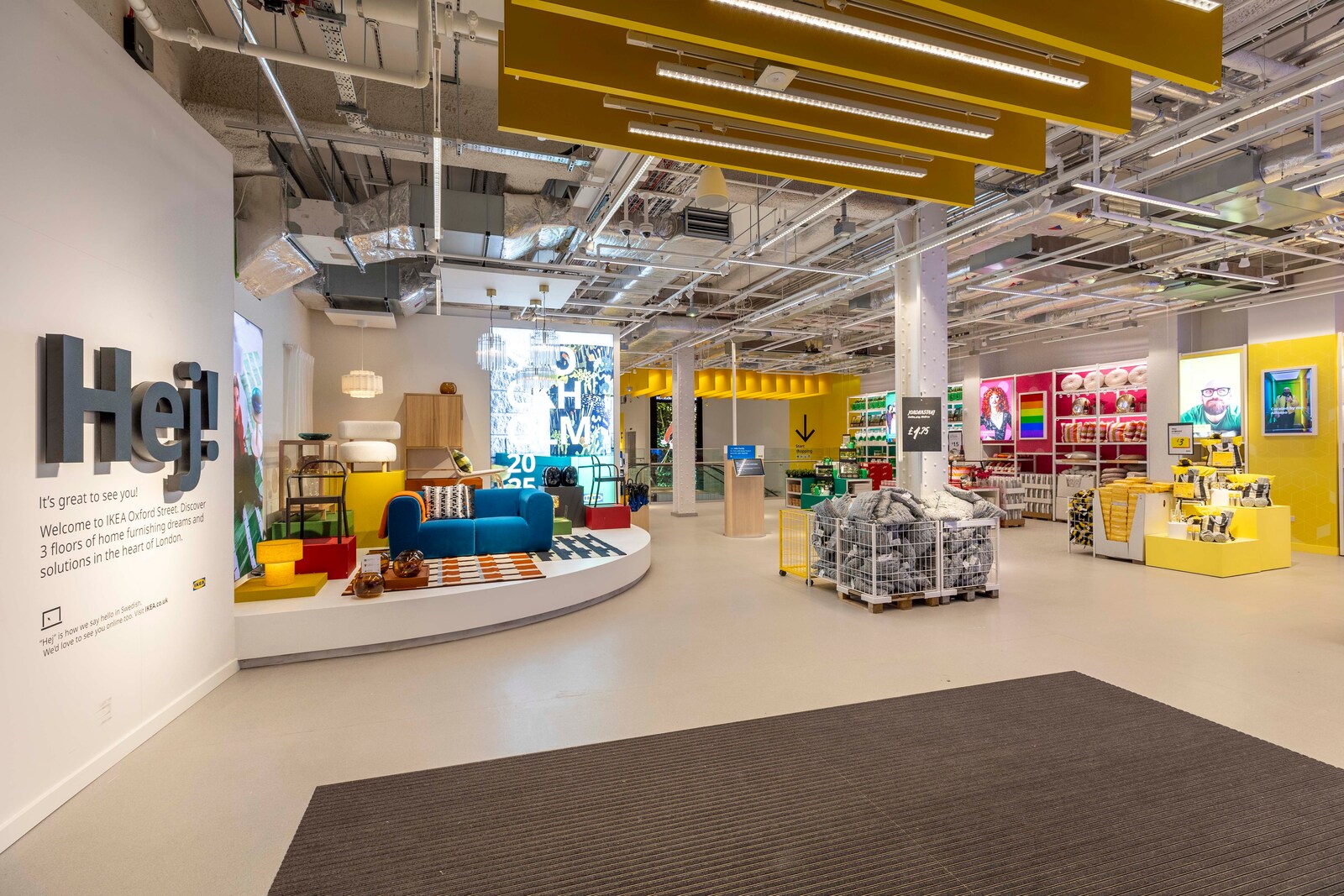 Inside view of the entrance of the new IKEA Oxford Street store reported by THE GOODS