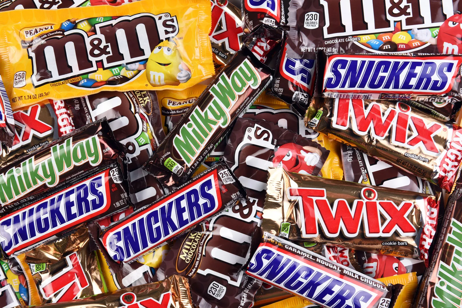 A collage of Mars brand packs of chocolate. Publicis Groupe Wins the Mars $1.7 billion Global Media Account.