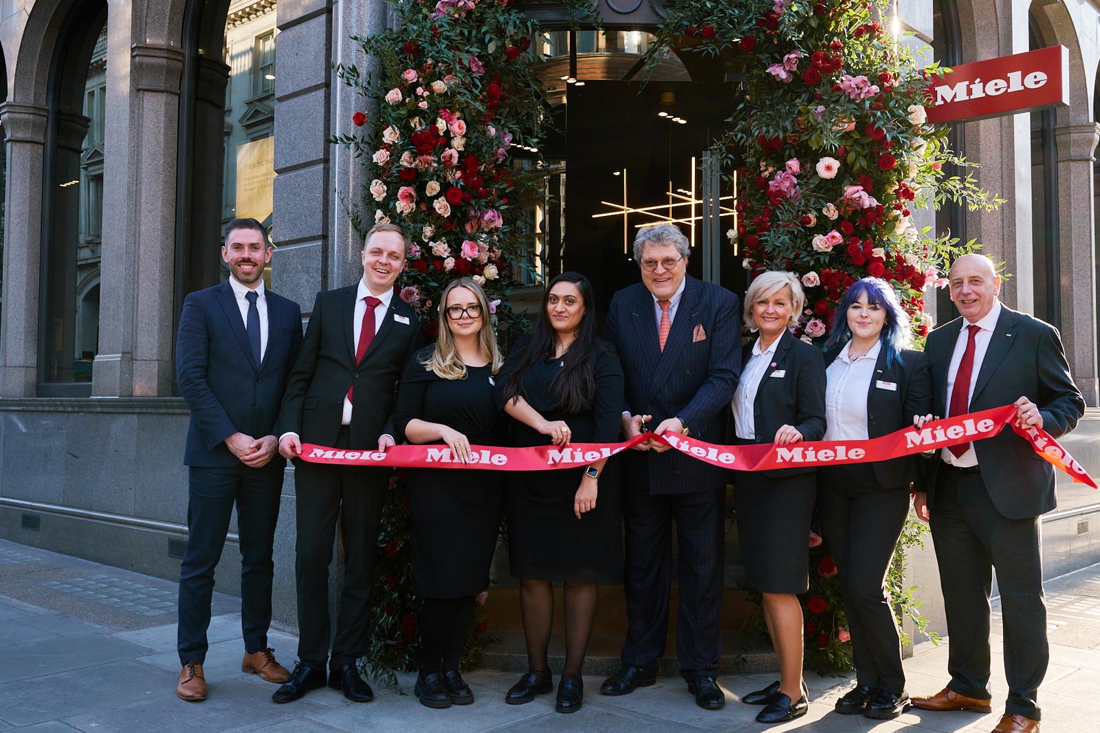 The Miele retail team celebrate the opening of the new Wigmore Experience Centre London