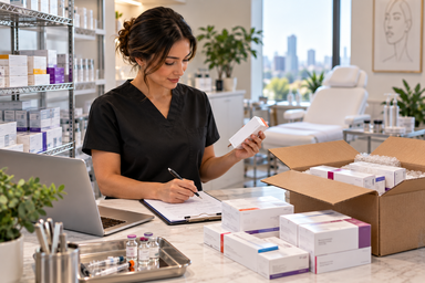  Distribution warehouse packaging injectable medical supplies for aesthetic clinics