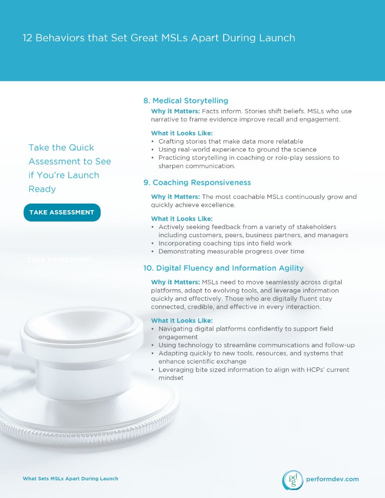 12 Behaviors of Highly Successful MSLs checklist cover