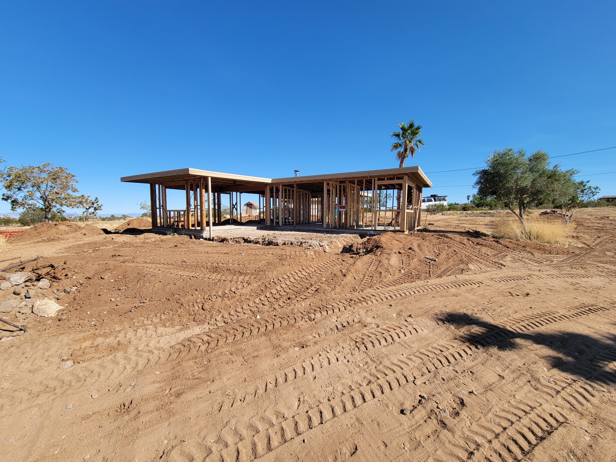Residential desert site in Yucca Valley during the septic-system excavation project