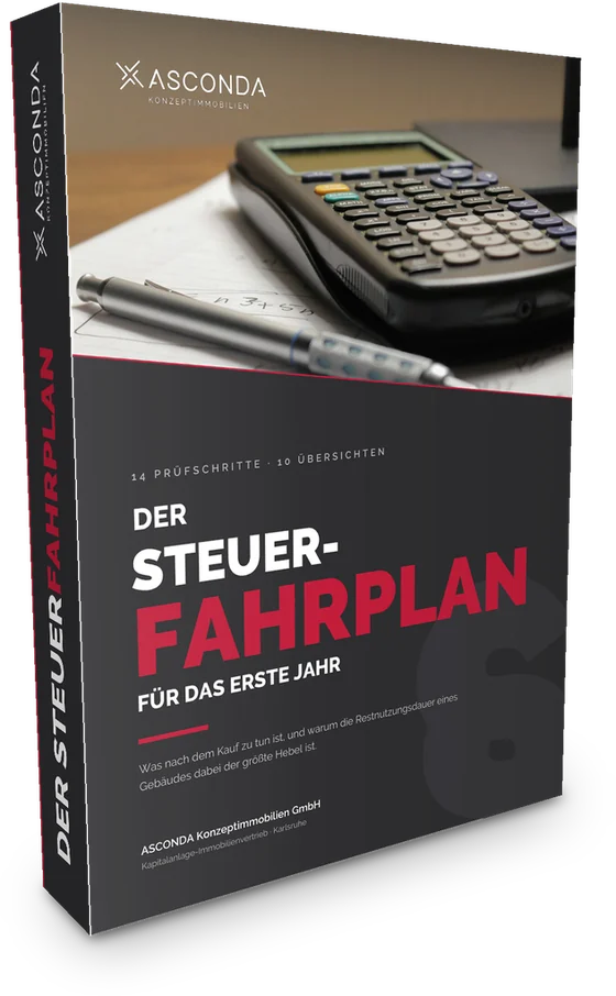 Titelseite des Ratgebers Der Steuer-Fahrplan von ASCONDA