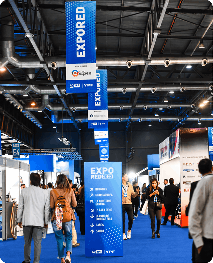 ExpoRed exhibition aisle and signage