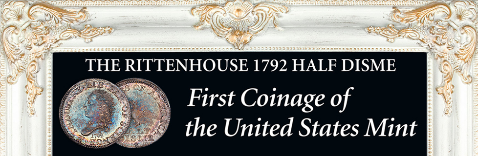 A 1792 half disme coin, one of the first coins made under the 1792 Mint Act