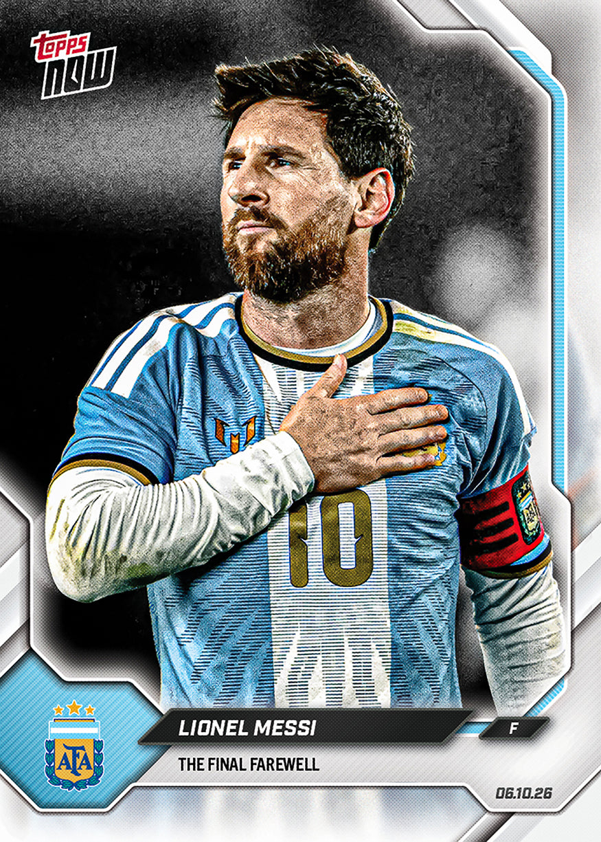 Topps NOW Lionel Messi 2026 Argentina Final Farewell base card
