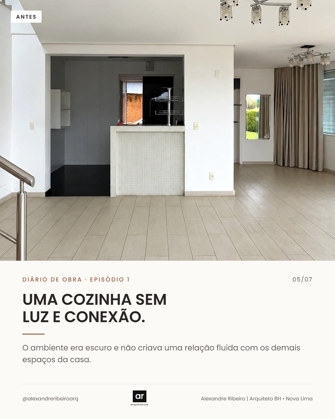 Projeto Perspectiva, antes da reforma – página 5 do Diário de Obra