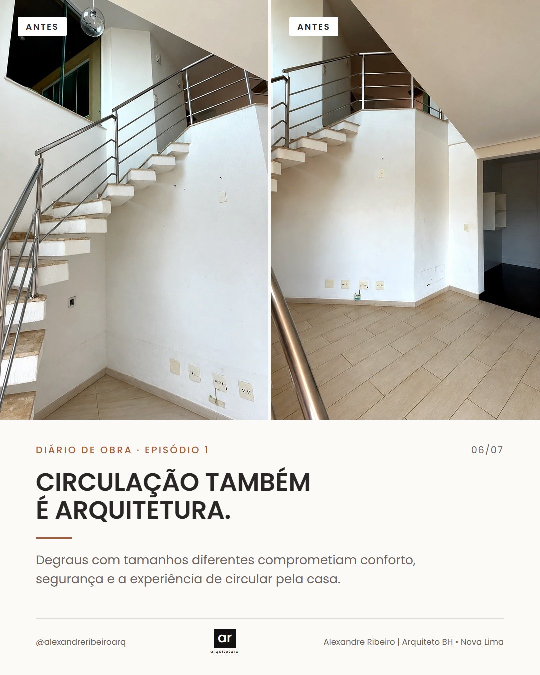 Projeto Perspectiva, antes da reforma – página 6 do Diário de Obra