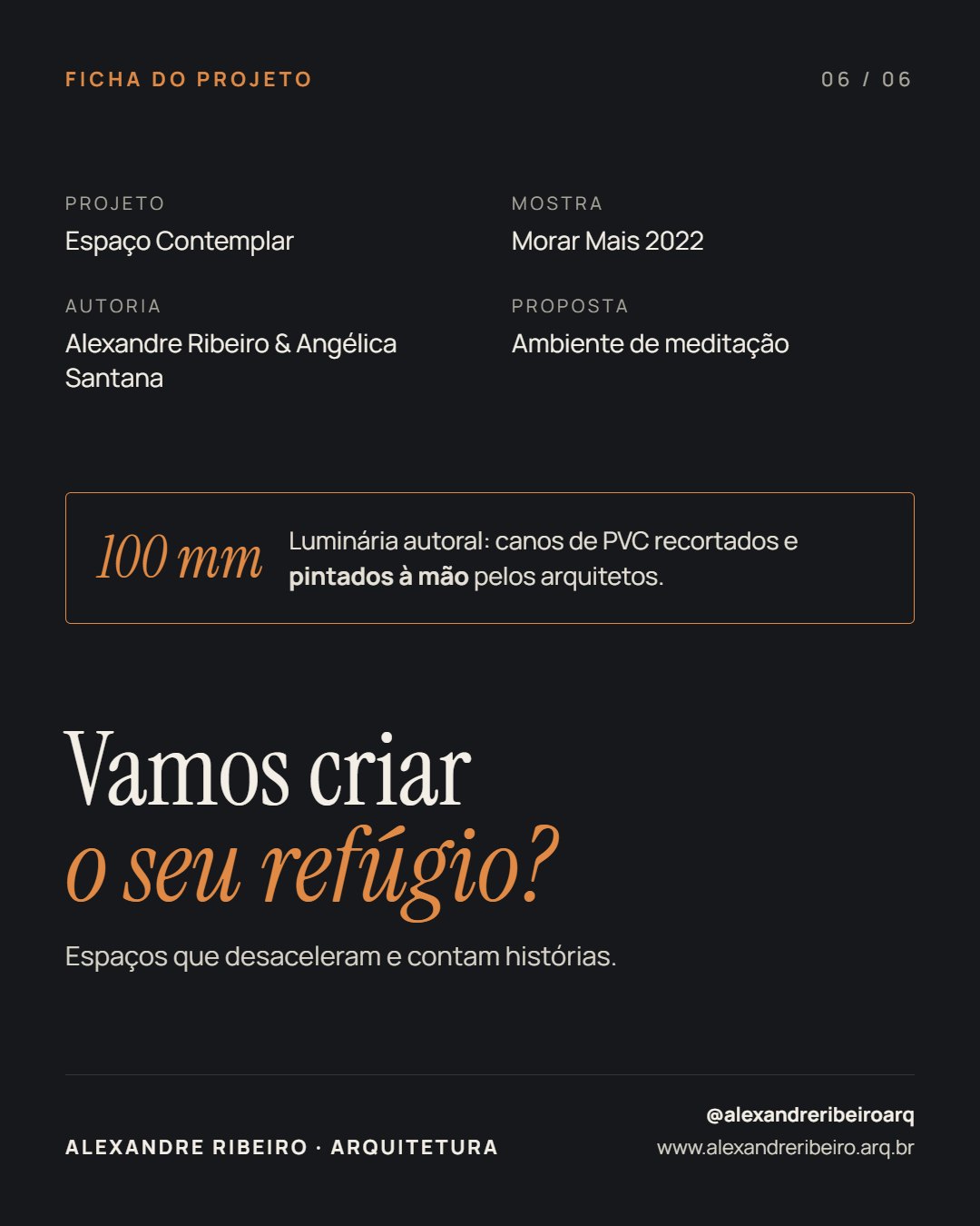Espaço Contemplar – página 6 do Diário de Obra