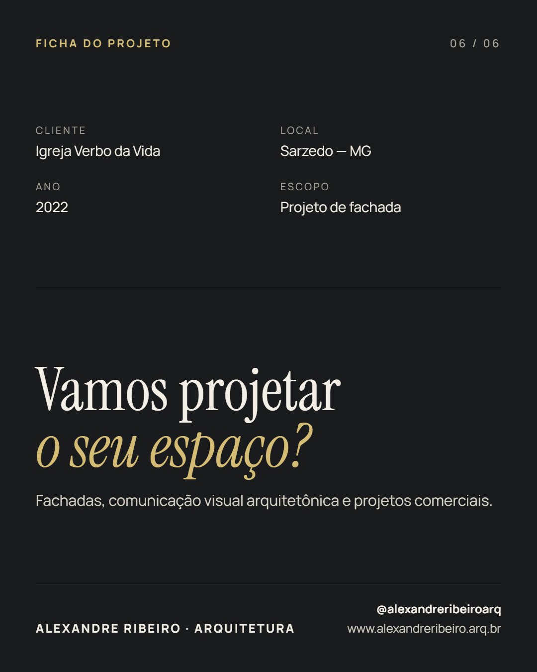 Igreja Verbo da Vida – página 6 do Diário de Obra
