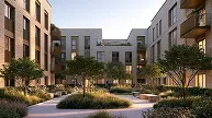 Landscaped residents' courtyard