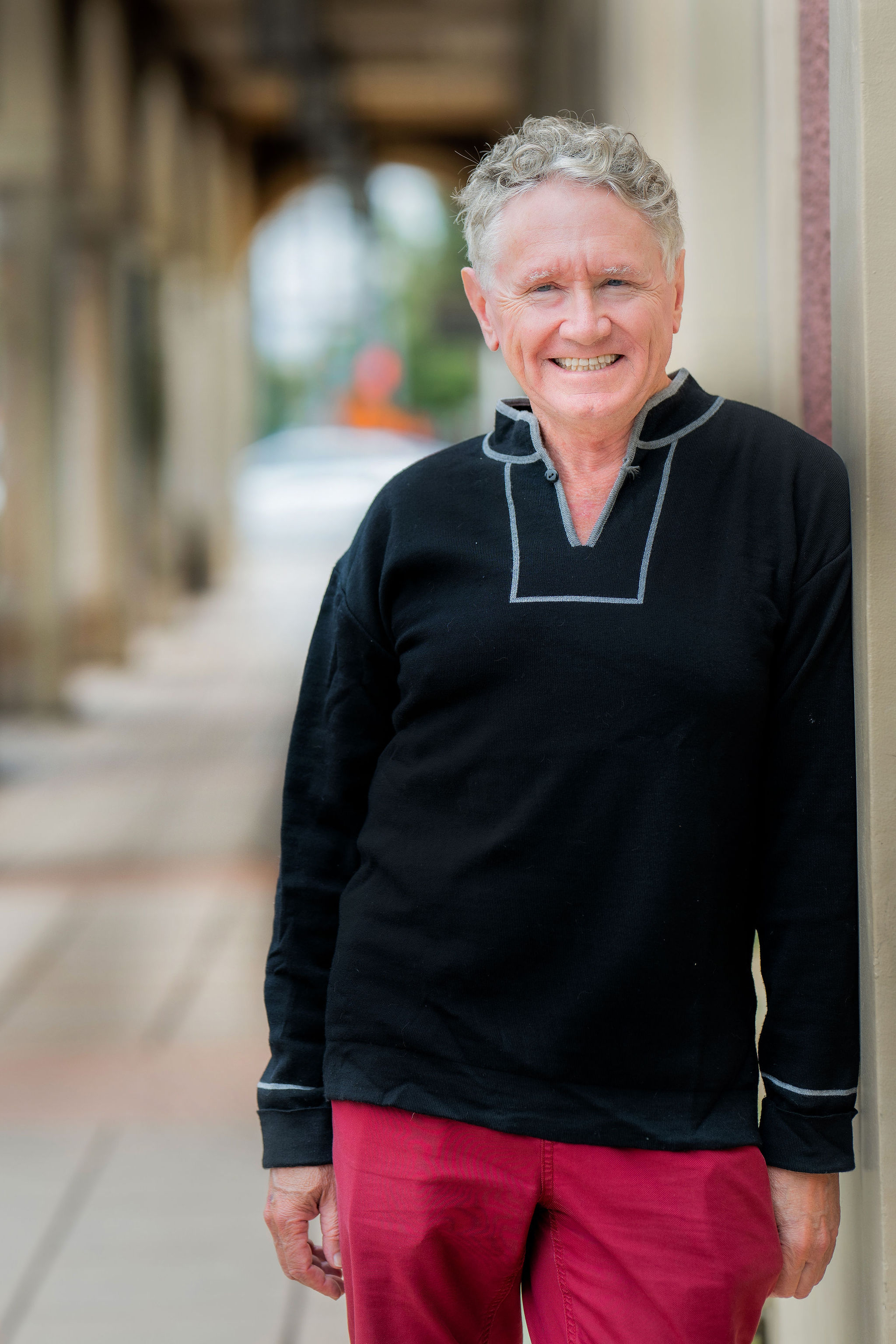 Bruce Kendall on a city street