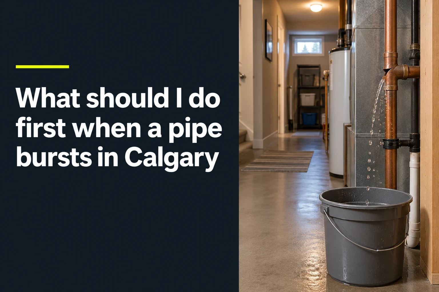 What Should I Do First When A Pipe Bursts In Calgary?