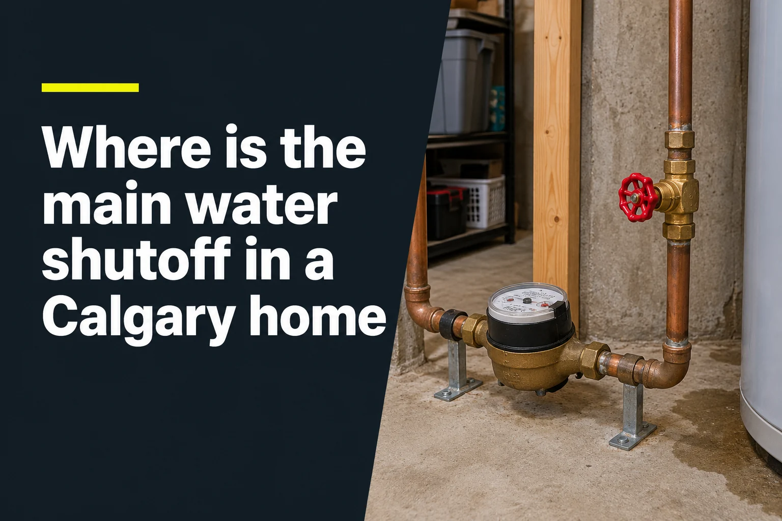 Where Is The Main Water Shutoff In A Calgary Home?