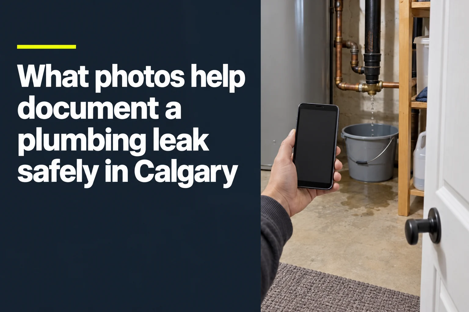 What Photos Help Document A Plumbing Leak Safely In Calgary?