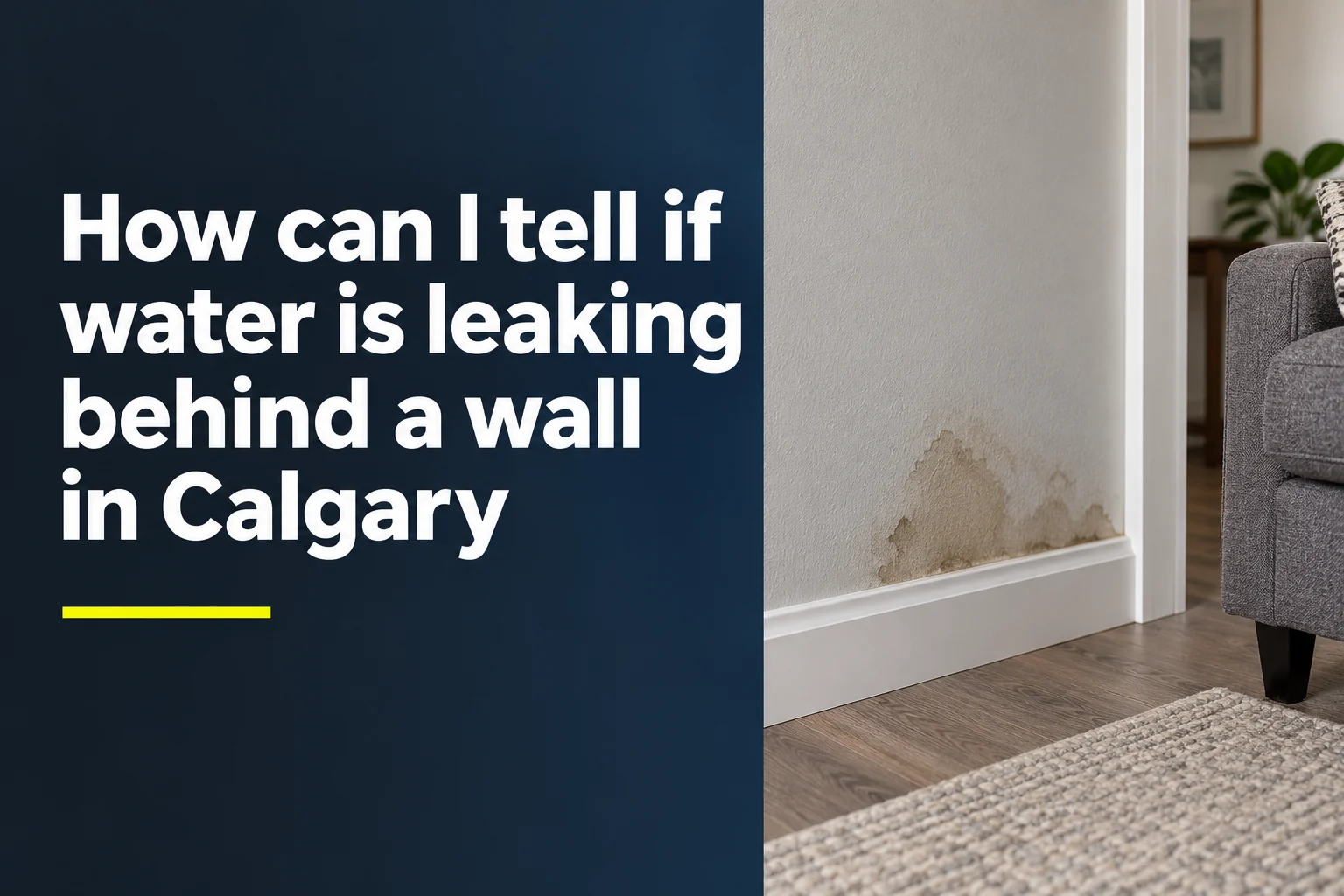 How Can I Tell If Water Is Leaking Behind A Wall In Calgary?