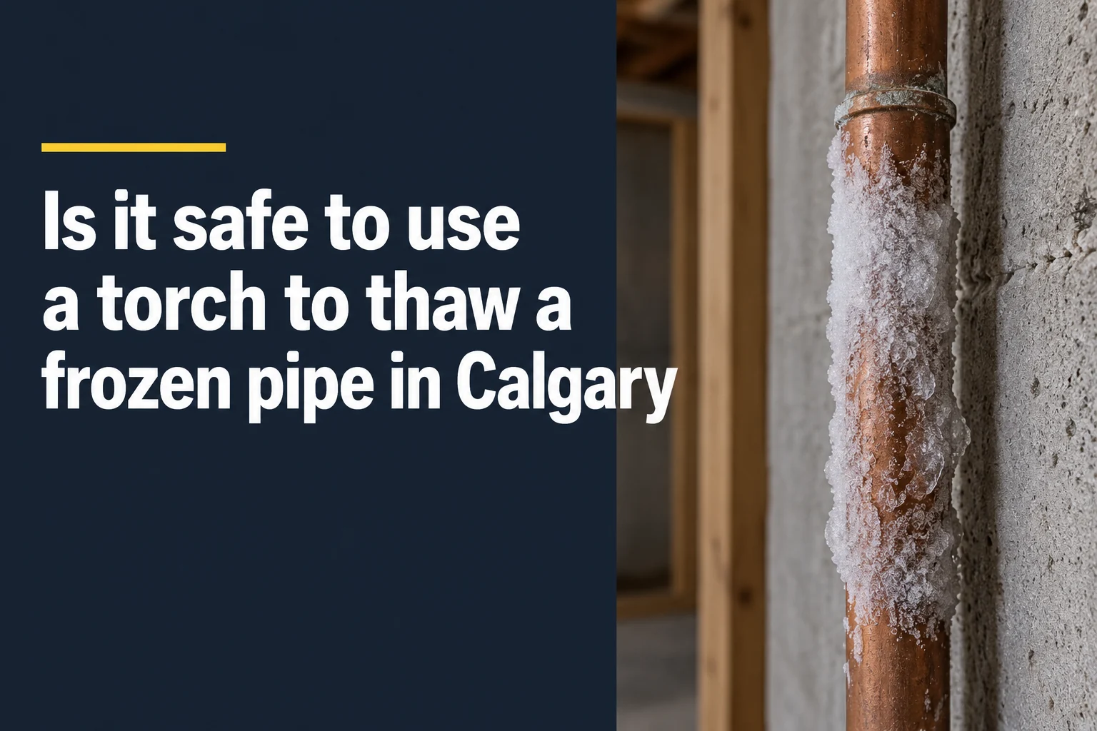 Is It Safe To Use A Torch To Thaw A Frozen Pipe In Calgary?