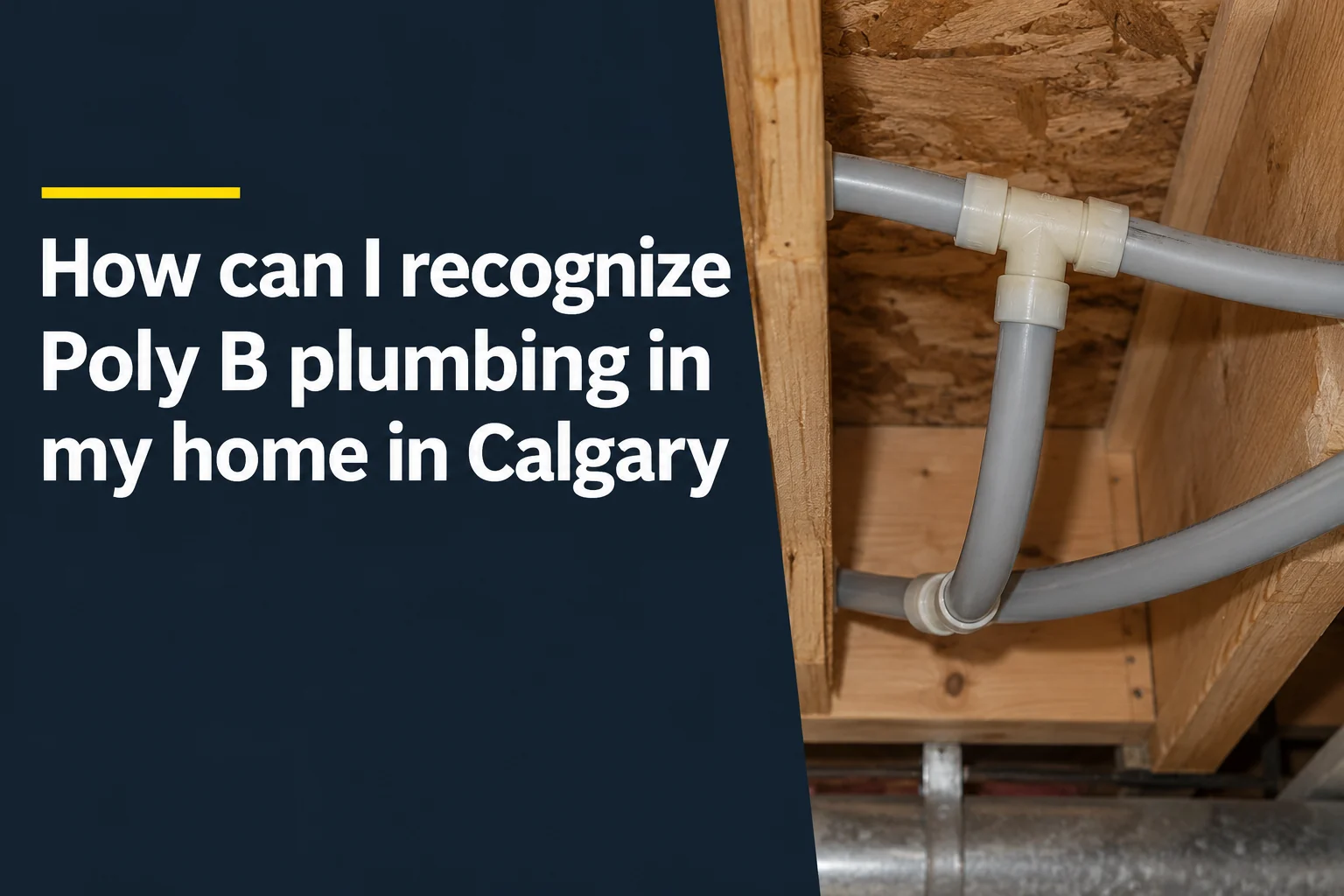 How Can I Recognize Poly B Plumbing In My Home In Calgary?