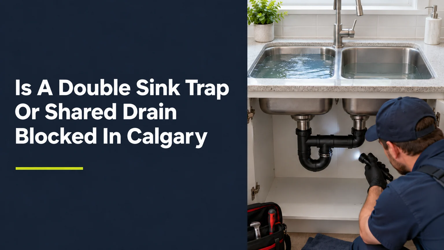 Is A Double Sink Trap Or Shared Drain Blocked In Calgary?