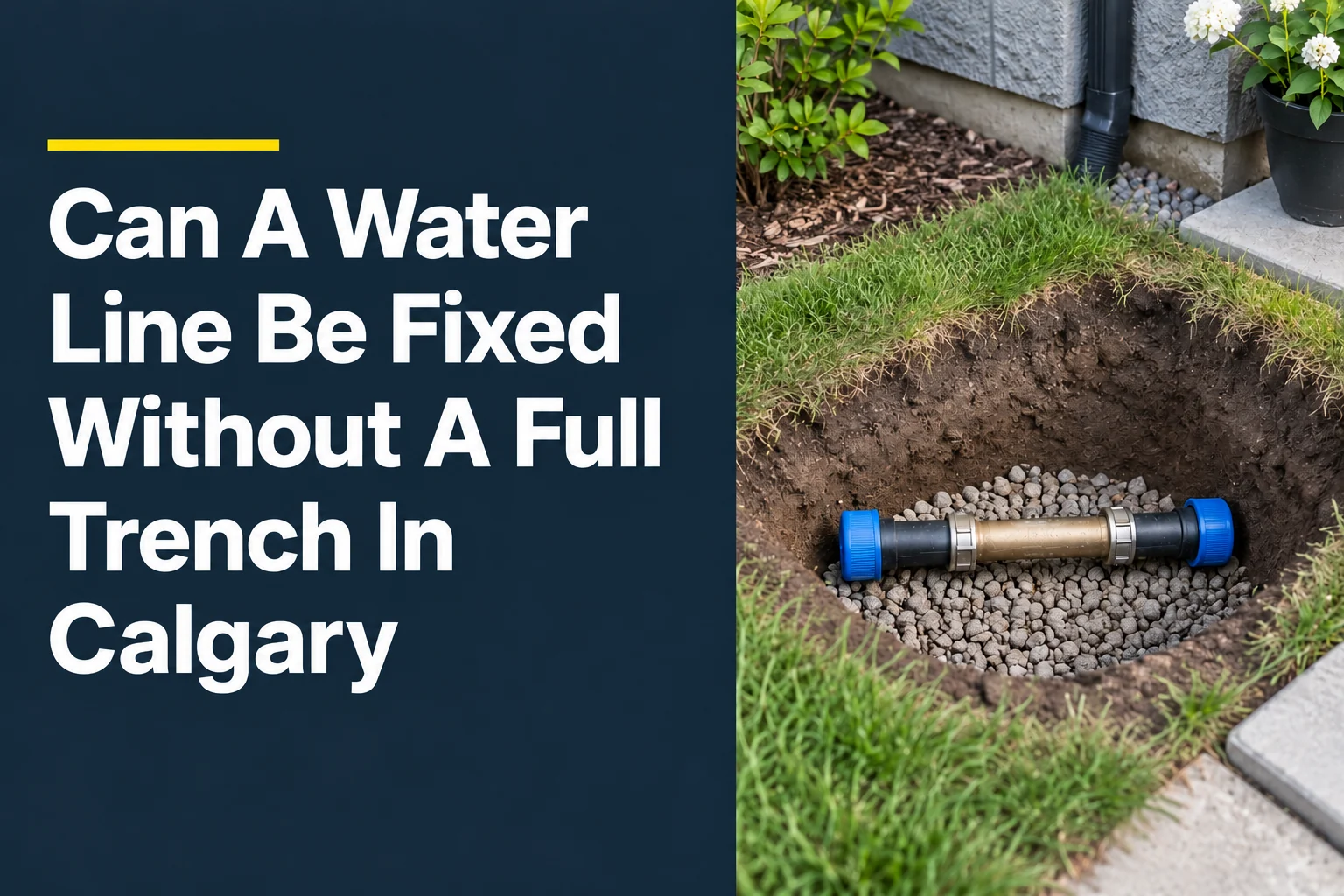 Can A Water Line Be Fixed Without A Full Trench In Calgary?