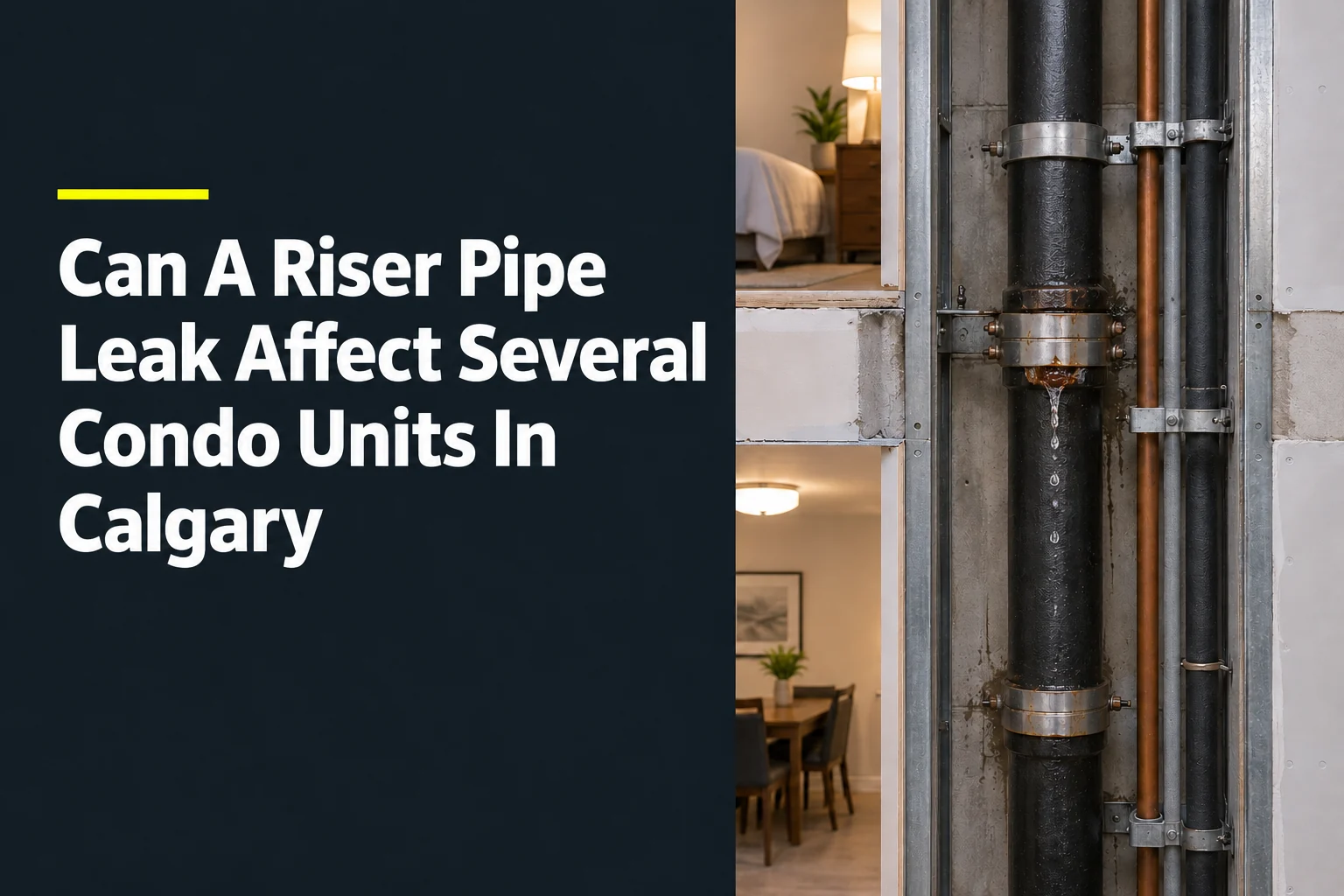 Can A Riser Pipe Leak Affect Several Condo Units In Calgary?