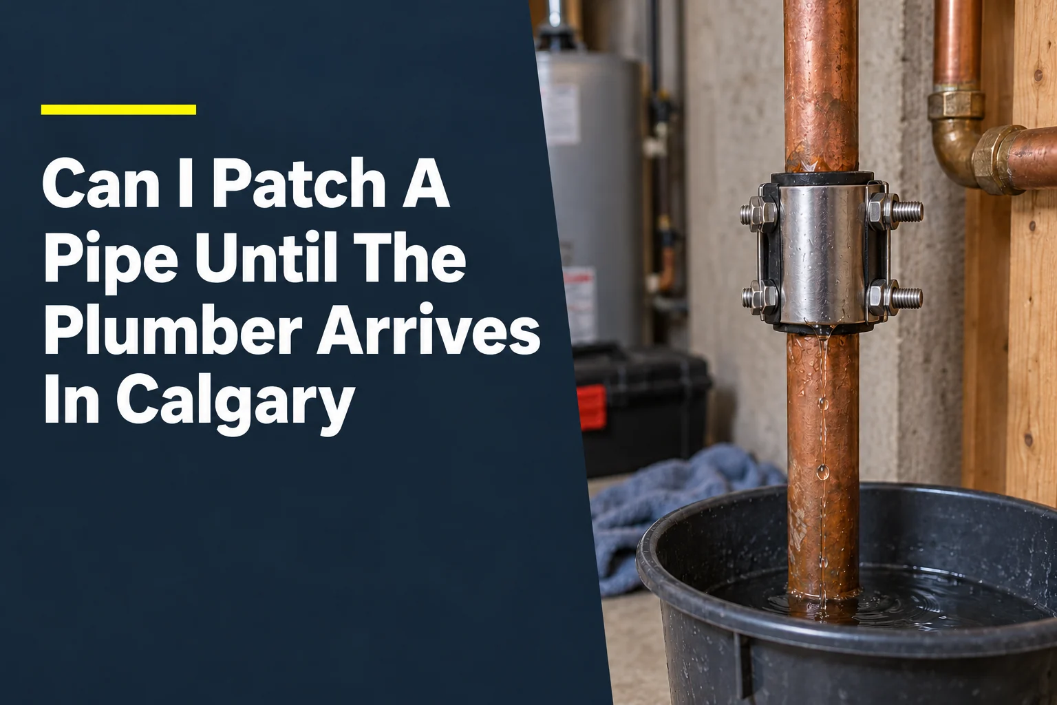 Can I Patch A Pipe Until The Plumber Arrives In Calgary?